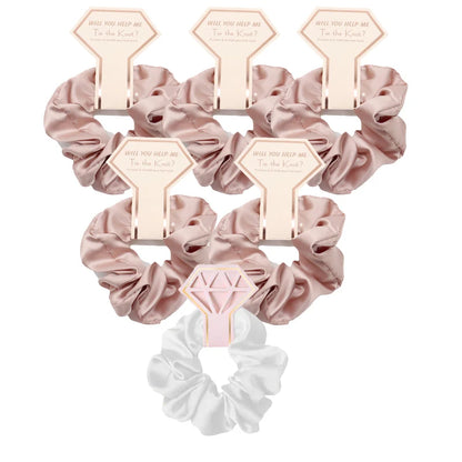 12/6pcs Wedding Bridesmaid Gifts Bridesmaid Hair Ties Scrunchies Heart Shaped Sunglasses Bachelorette Hen Party Bridal Favors Good Vibrations