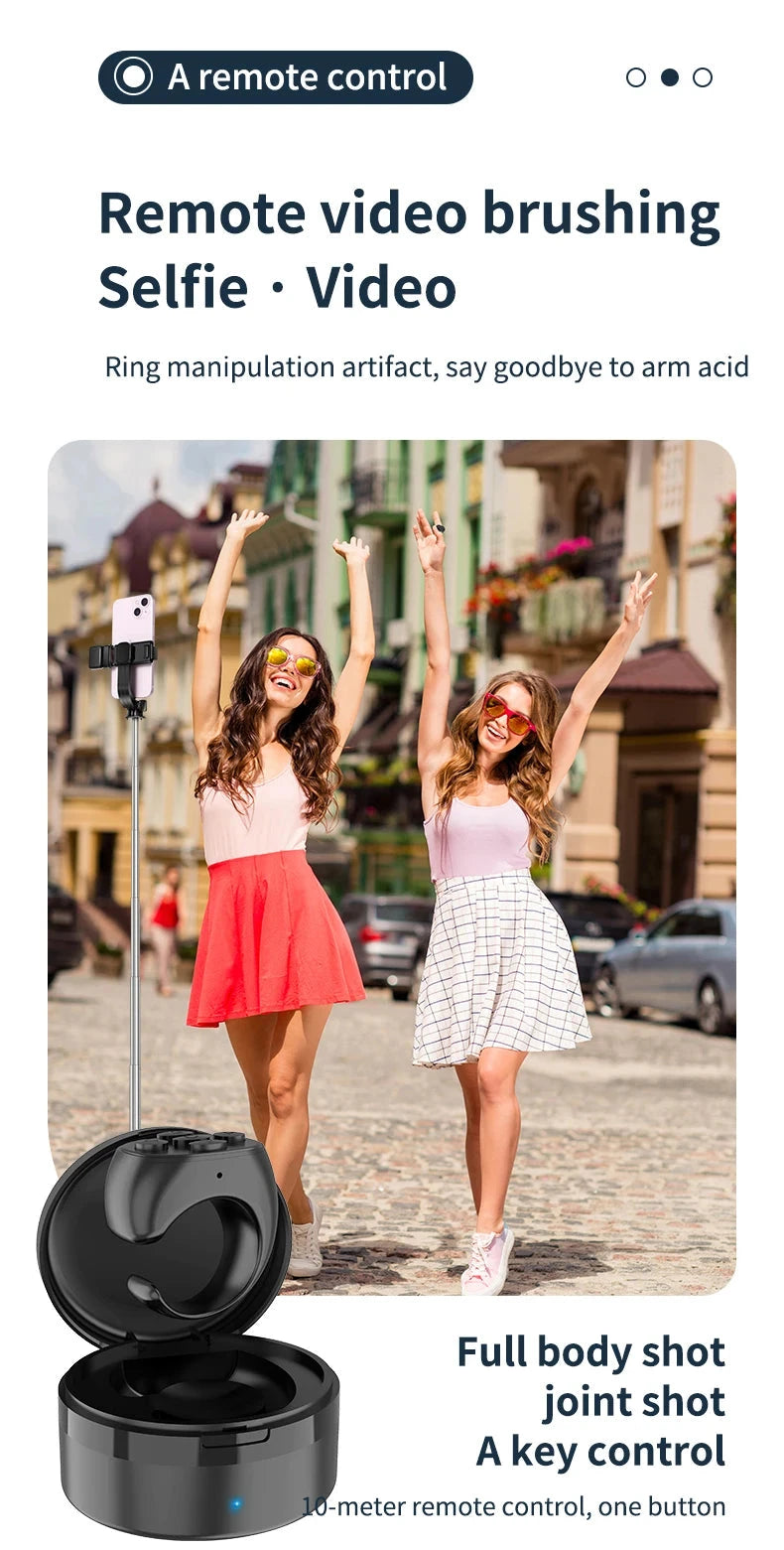 Multi-function Automatic Remote Control Portable Selfie Browse Video Read E-books Fingertip Controller for Mobile Phone Good Vibrations