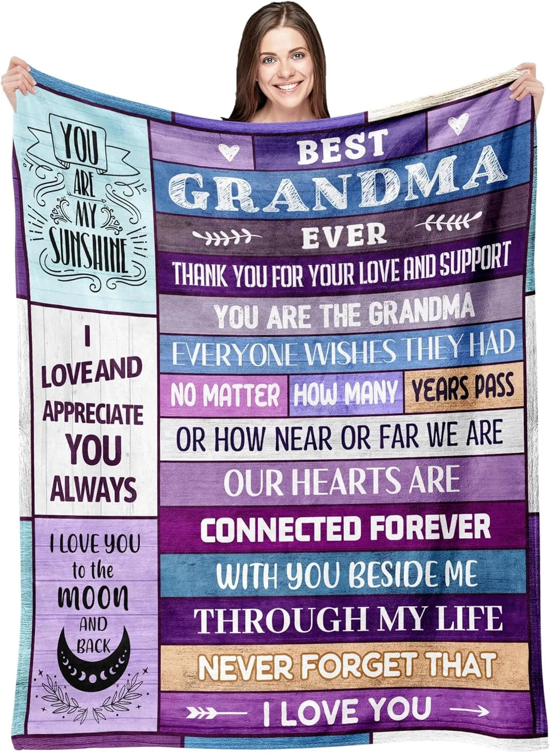 Gifts from Daughter Son for Mother's Day Birthday Mom Gifts Anniversary Unique Gifts for Mom Super Soft Flannel Throw Blankets Good Vibrations