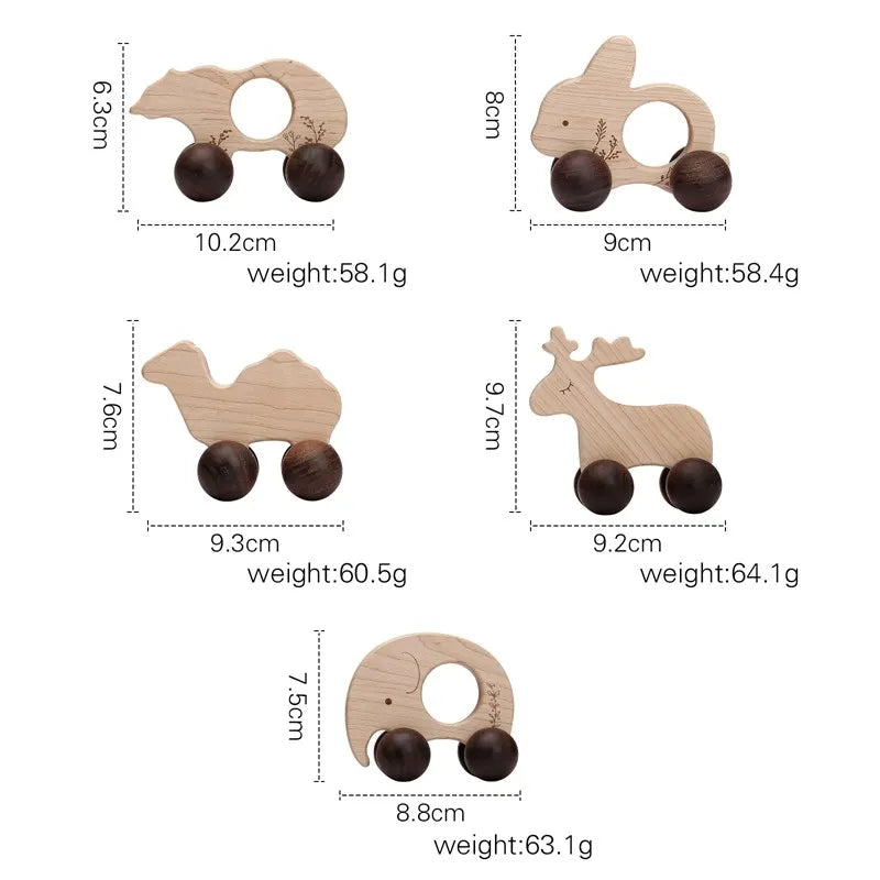 Wooden Cars Toys Maple Diy Crafts for Students Home Activities Montessori Grasping Teething Toy Newborn Birthday Gift Wood Block Good Vibrations