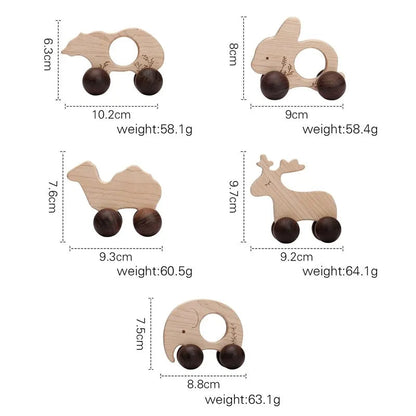 Wooden Cars Toys Maple Diy Crafts for Students Home Activities Montessori Grasping Teething Toy Newborn Birthday Gift Wood Block Good Vibrations