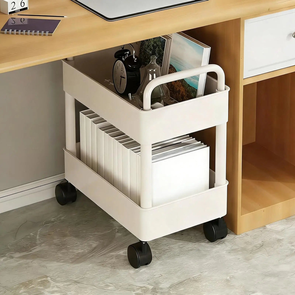 Storage Stand Kitchen Storage Rack 2 Tier With Wheels Space-saving Organizer For Home Athroom Pantry Laundry Dorm Workplace Good Vibrations