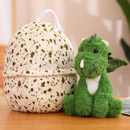 2 In 1 Dinosaur Plush Green Baby Dino In A Dragon Egg Stuffed Toy Cute Hugging Sleeping Doll Christmas Halloween Gifts For Gifts Good Vibrations