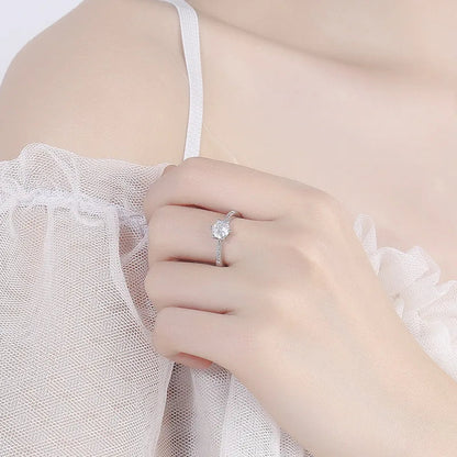 925 Sterling Silver Ring Hot AAA Zircon adjustable Size Engagement Rings For Women Wedding Ring Party Fashion Nice Jewelry Gift Good Vibrations