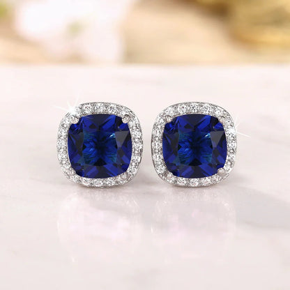 Ne'w Bright White/Yellow/Pink CZ Stud Earrings for Women Fashion Contracted Jewelry High Quality Wedding Engagement Good Vibrations