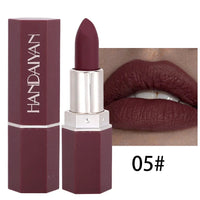Long Lasting Velvet Matte Lipstick Waterproof Non-stick Cup Lip Sticks Sexy Nude Brown Red Pink Lipsticks Women Makeup Cosmetics Good Vibrations