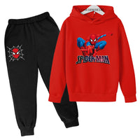 Autumn winter children's hoodie Spider-Man clothing leisure outerwear sweatshirt +pants set  Suitable 3-12 years Boys girls gift Good Vibrations