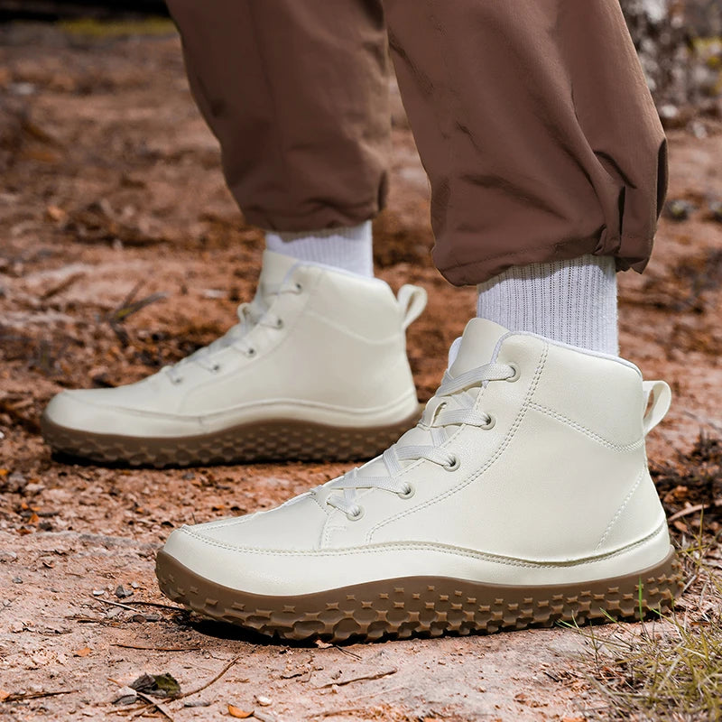 boots men walking boots Wide-Toe-Box Barefoot Shoes for Men hiking boots men Comfortable botas casual shoes men mountain boots Good Vibrations