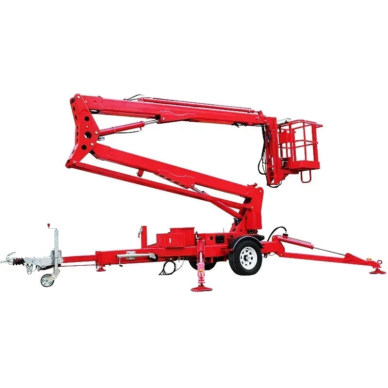 Portable Lifter Telescoping 12m-24m Aerial Trailer Towable Manlift Tow Behind Small Boom Man Lift Good Vibrations