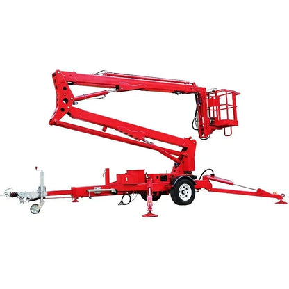 Portable Lifter Telescoping 12m-24m Aerial Trailer Towable Manlift Tow Behind Small Boom Man Lift Good Vibrations