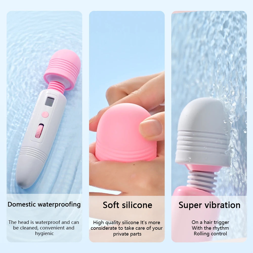AV Vibrator for Women Clitoris Stimulator Heating Powerful Female G spot Massager Digital Display USB Rechargeable Sex Toy Adult Good Vibrations Adult Super Store