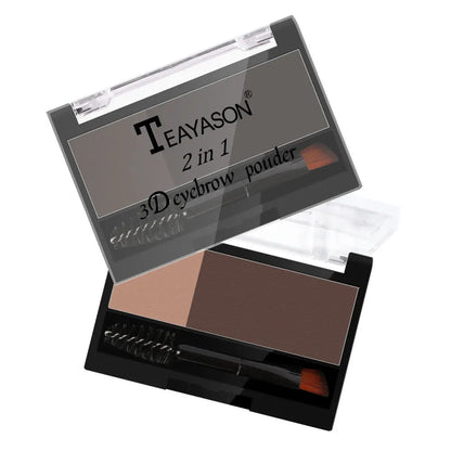 1pcs Adjustable Eyebrow Template Stamp Sponge Stencils Two-color Eyebrow Powder With Eyebrow Brush EyeBrow Palette Eye Brow Tool Good Vibrations