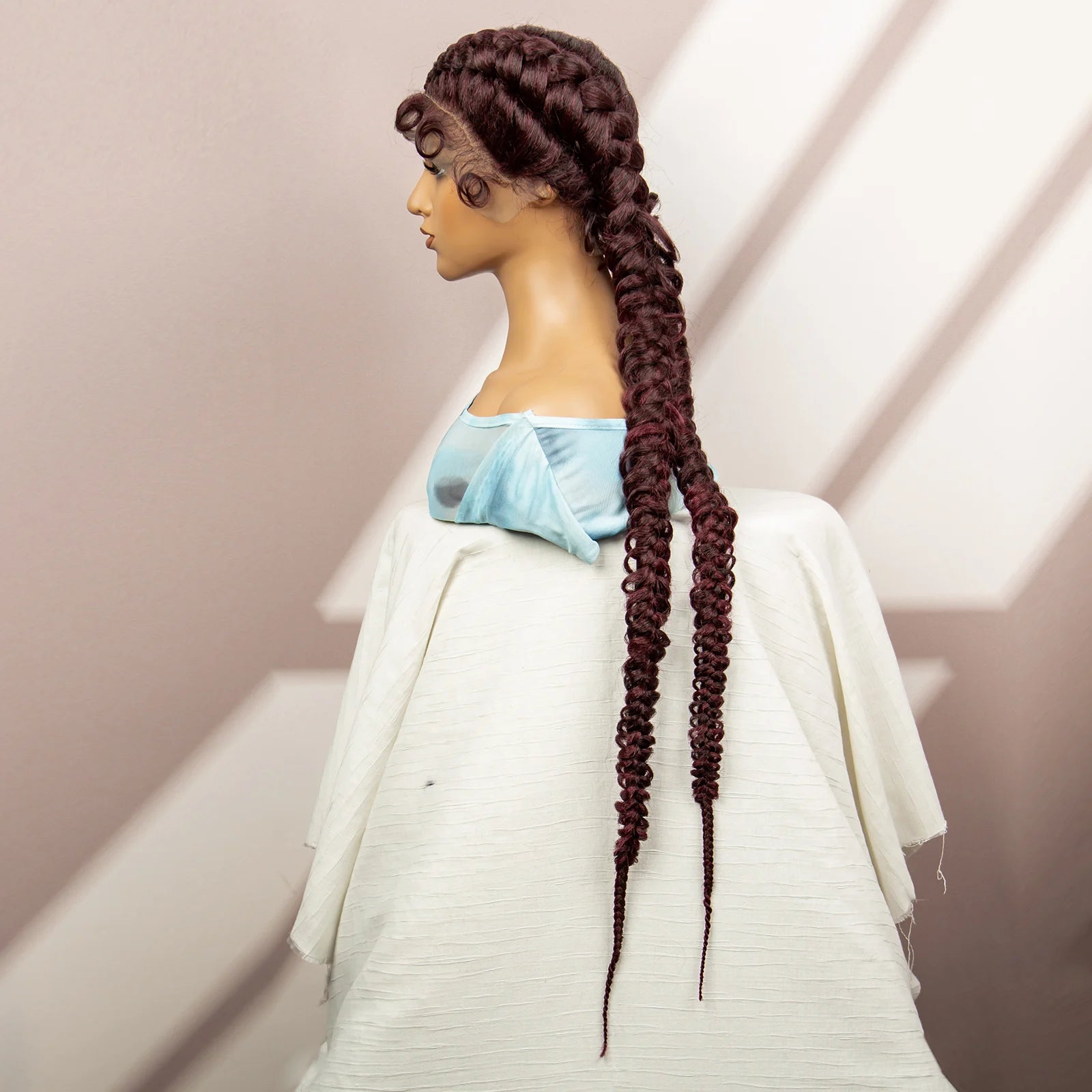 Synthetic Goddess Braided Wigs Cornrow Braided Wigs with Baby Hair Braids Wigs for Women Daily Use Knotless Wigs Good Vibrations