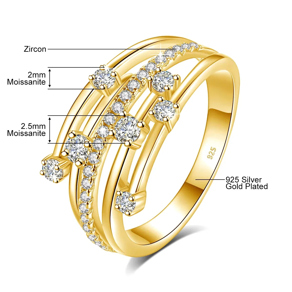 Szjinao Brand Trendy  Moissanite Ring Eternity Wedding Band Solid 925 Silver Rings For Women Jewelry Engagement Gift Dropship Good Vibrations