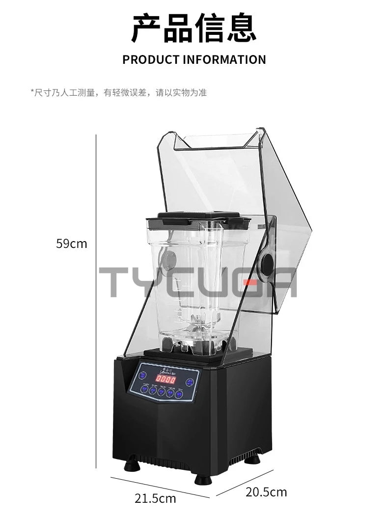 Commercial Blender Electric Ninja blender Fruit Food Ice Crusher Processor Smoothies Juicer Maker Crusher Grain Grinder 110-220V Good Vibrations