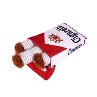 Cigarettes Dog Toy Imitation Cigar Chew Toy Interactive Plush Dog Chew Toy Funny Stuffed Dog Toys Novelty for Chewing Teething Good Vibrations