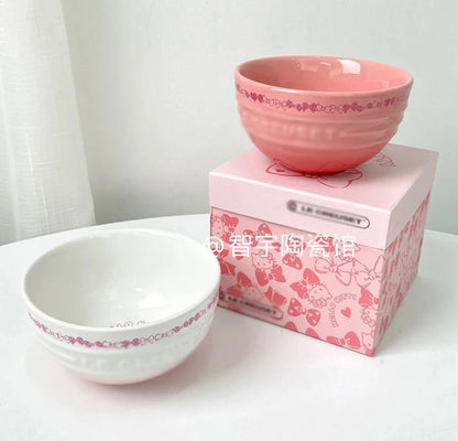 Hot Sale Ceramic Dinner Plate Tableware Bow Tie Shaped Dinner Plate Rice Bowl Cups And Saucers Set To Friend Sends Holiday Gifts Good Vibrations