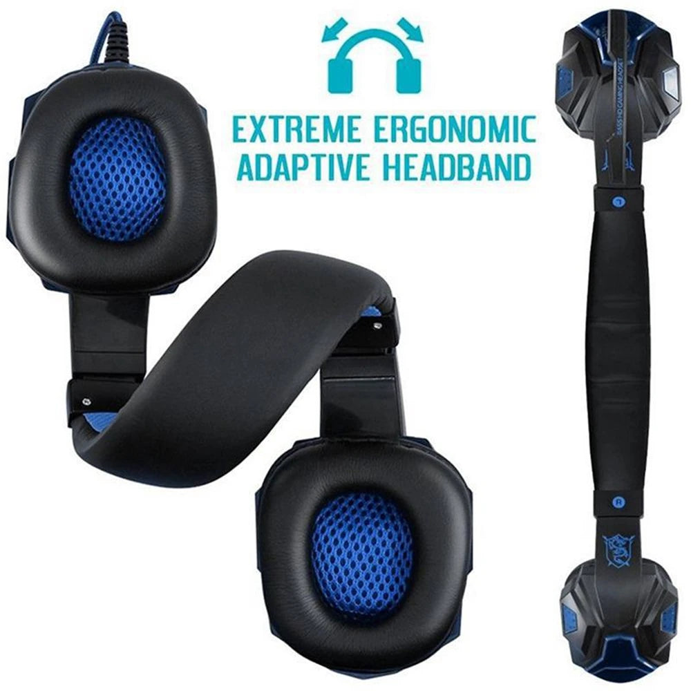Wired PS4/PS5/Xbox/Smartphone/PC Headset Gaming Headset 120° Adjustable Gamer Headset with Noise Cancelling Microphone Good Vibrations