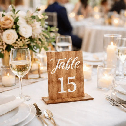 Double-Sided Wedding Table Numbers Numbers 1-20 Durable Table Number Signs Vintage Texture Seat Numbers Sign Good Vibrations