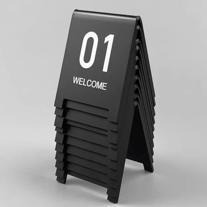 5PC Acrylic Table Number Plate white black Booked Seat Plate Standing Plate Digital Number Good Vibrations