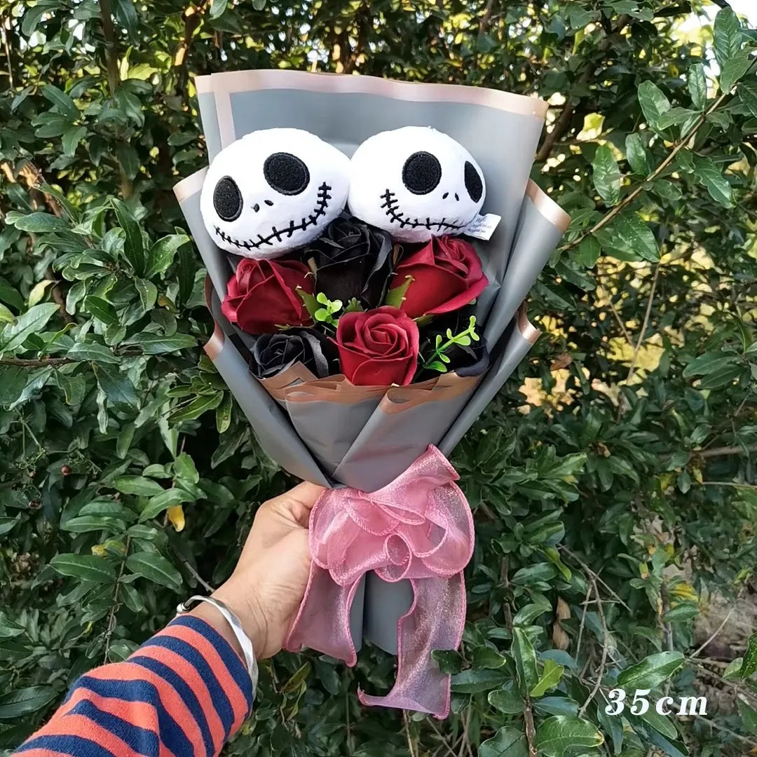 Movie The Nightmare Before Christmas Jack Skellington Creativity Bouquet Funny Skull Birthday Valentine'S Halloween Gifts Good Vibrations