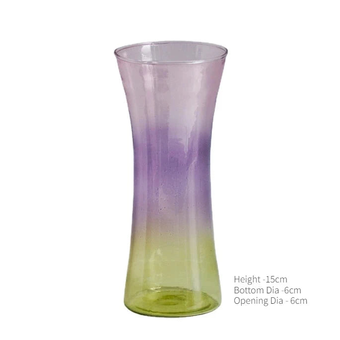 Nordic Mini Vase Creative Flower Vases Decorative Glass Bottles Wedding Centerpieces Home Decor Decoration Good Vibrations