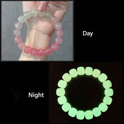 Luminous Bracelets For Women Men Fluorescent Natural Stone Bracelet Night Light Glowing Beads Bangle Fashion Jewelry Couple Gift Good Vibrations