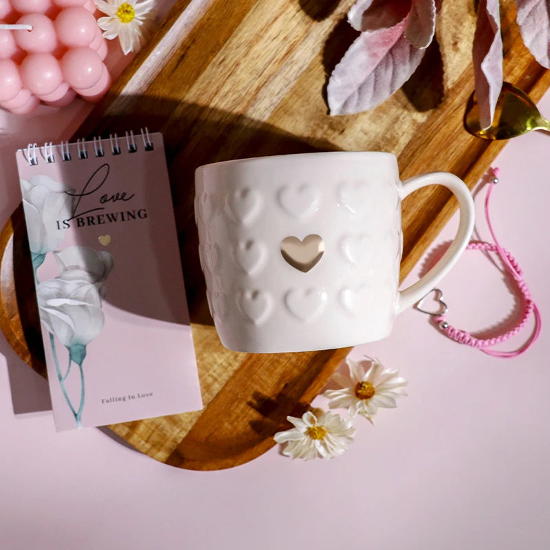 BespritGift New High Quality 370ml Ceramic Mug+Bracelet+Notepad Sets Thoughtful Wedding Favors Valentine's Day Gifts for Women Good Vibrations