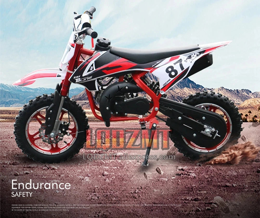 49CC 50CC 4-Stroke ATV OFF-road Gasoline Motorcycle Racing MOTO Dirt Bike Motorbike For Adult Children Boy Girl Child Men Women Good Vibrations