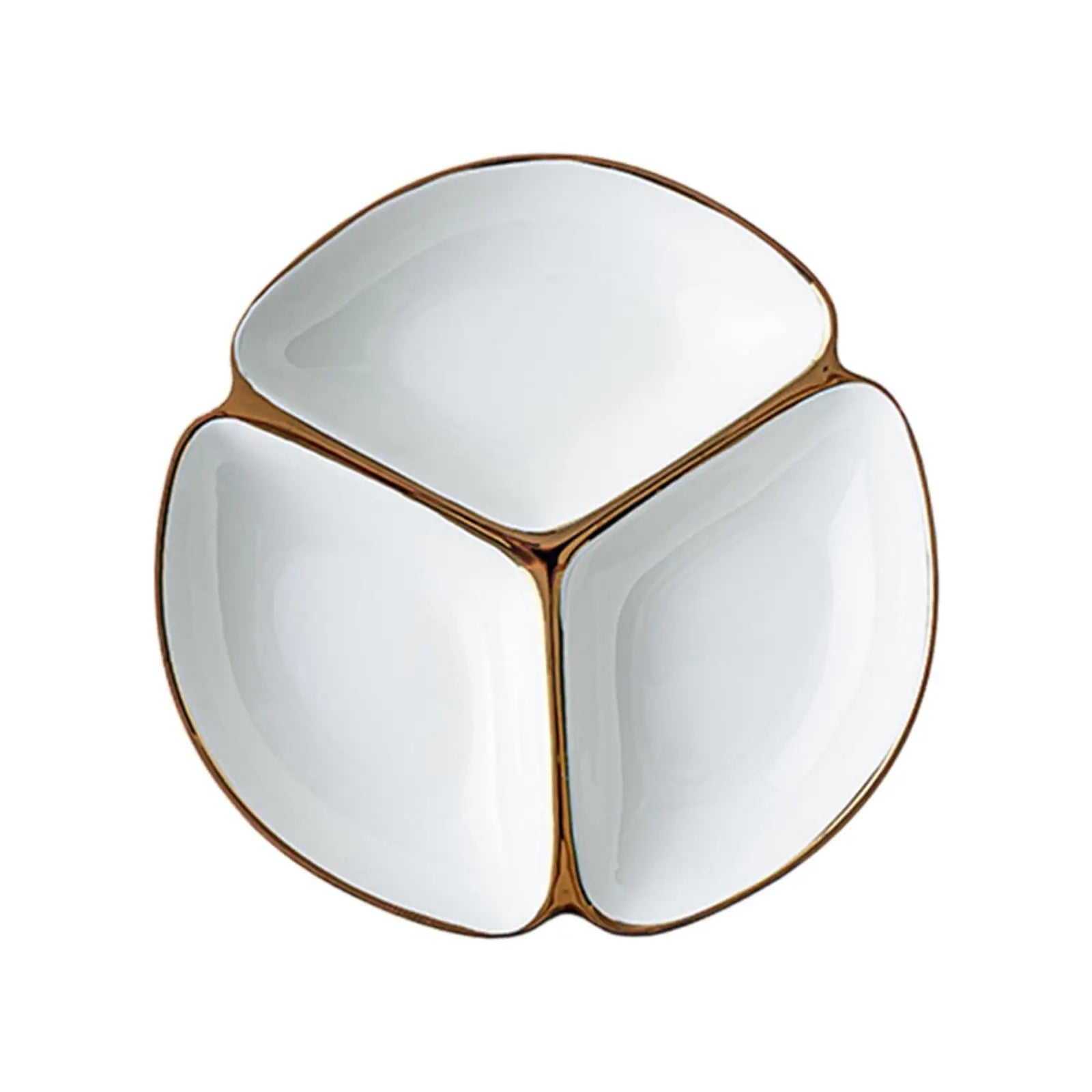 Divided Plate Portion Control Three-grid Dinner Plate for Lunch Adult Dinner Good Vibrations