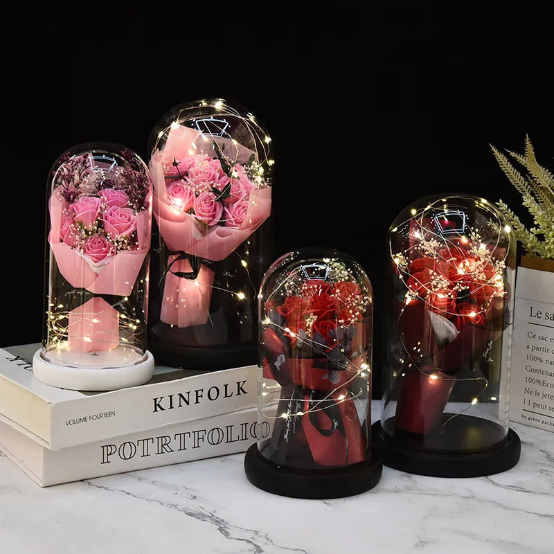 Valentine's Day Gift for Girlfriend Eternal Rose LED Light Flower Luminous Decoration Wedding Decor Creative Mother's Gifts Good Vibrations Adult Super Store