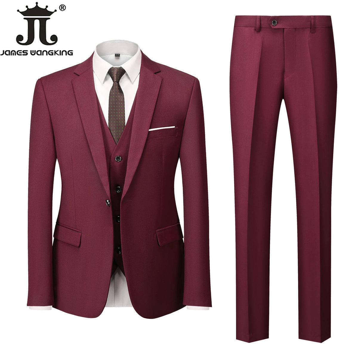 18 Color M-6XL ( Jacket + Vest + Pants ) Boutique Solid Color Men's Official Business Suit Bride's Wedding Dress Party Male Suit Good Vibrations