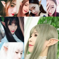 Cosplay Fairy Pixie Elf Ears Soft Vampire Ear Prop Angel Anime Party Dress Up Costume Accessories for Halloween Christmas GOOD Vibrations