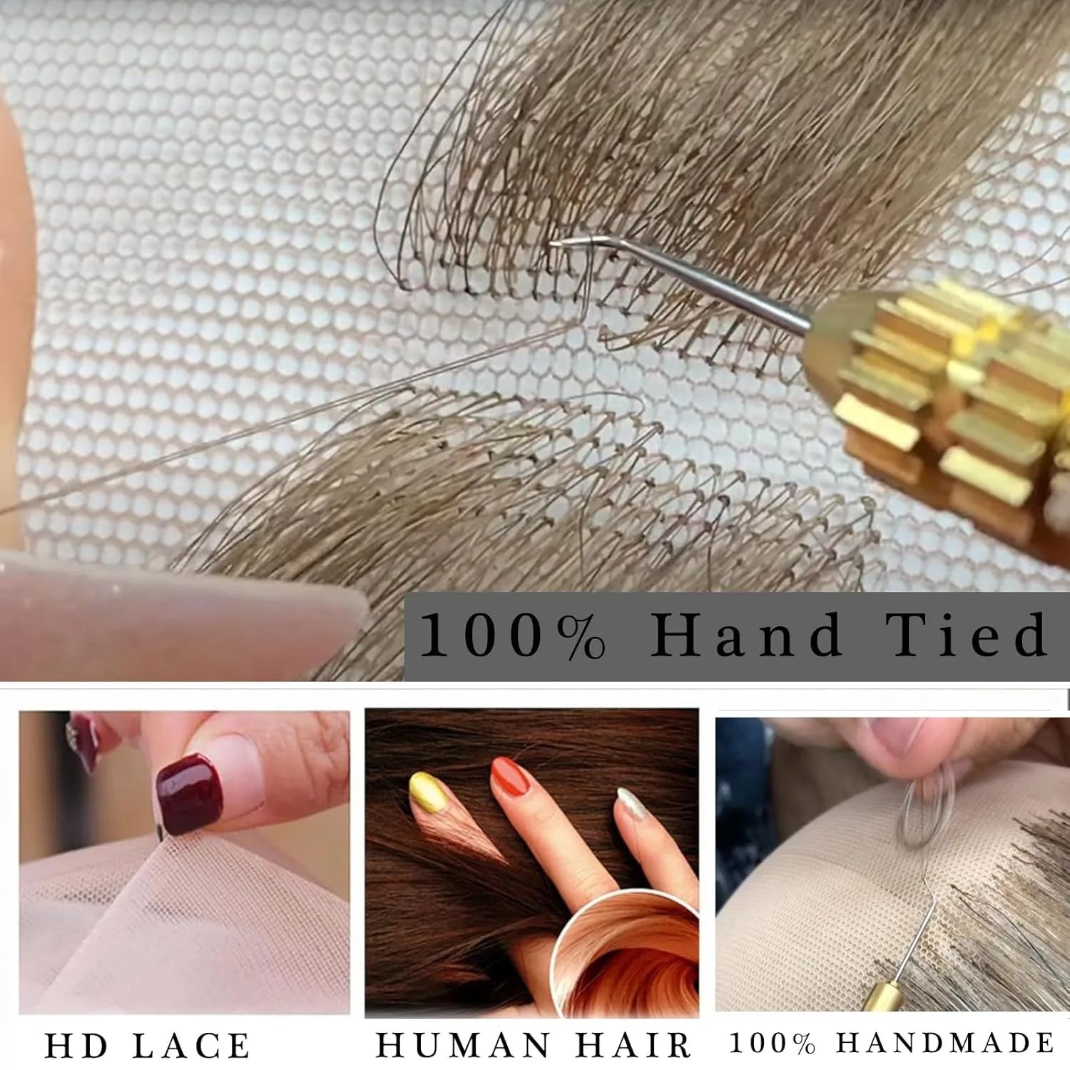 Wigundle Man's Beard Hand Made Real Hair Fake Beard Mustache Fancy Synthetic Invisible for Makeup Fake Hair Cospaly Party Tools Good Vibrations