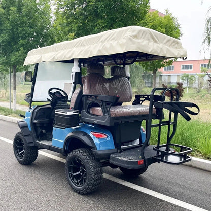 Electric Golf Cart Utility Vehicle 4 Wheels 48V 60V 72V Lithium Battery Off-Road Adult with Rain Cover Golf Buggy Cart Good Vibrations