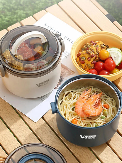Food Thermal Jar Insulated Soup Thermos Bottles Stainless Steel Lunch Box Drinking Cup Bento Lunch Box Women Hot Food Container Good Vibrations
