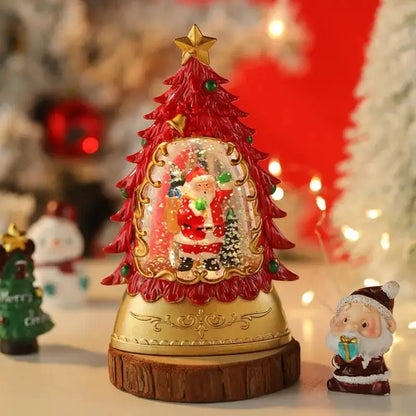 Christmas Illuminated Night Lights Decorate The Desktop with Snowflake and Christmas Wind Lanterns Creating A Festive Atmosphere Good Vibrations