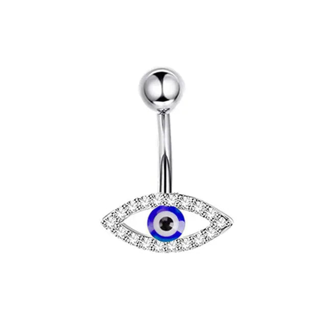 Dainsty Dangled Belly Button Rings Surgical Steel 14G Bar Navel Piercing Ring Crystal CZ Bee Flower Heart Belly Ring Ear Jewelry Good Vibrations Adult Super Store