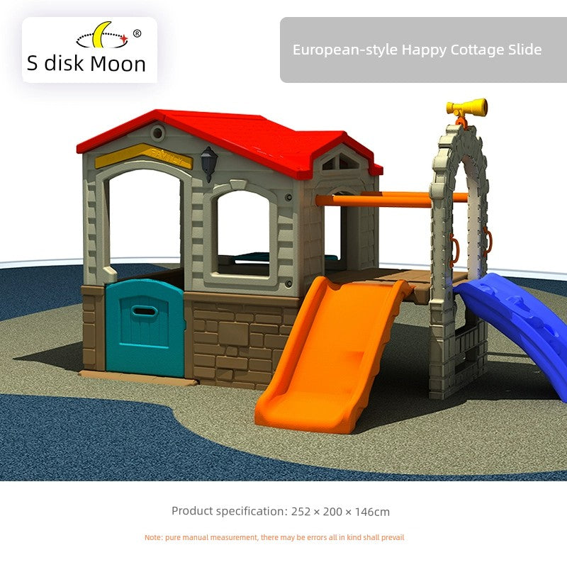 Kids' Playhouse Outdoor Play House Toys Indoor Multifunctional Small House Slide Combination Mushroom House Amusement Park Good Vibrations