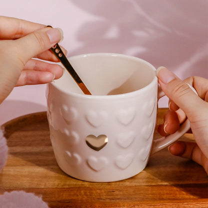 BespritGift New High Quality 370ml Ceramic Mug+Bracelet+Notepad Sets Thoughtful Wedding Favors Valentine's Day Gifts for Women Good Vibrations