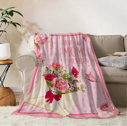 Gifts from Daughter Son for Mother's Day Birthday Mom Gifts Anniversary Unique Gifts for Mom Super Soft Flannel Throw Blankets Good Vibrations