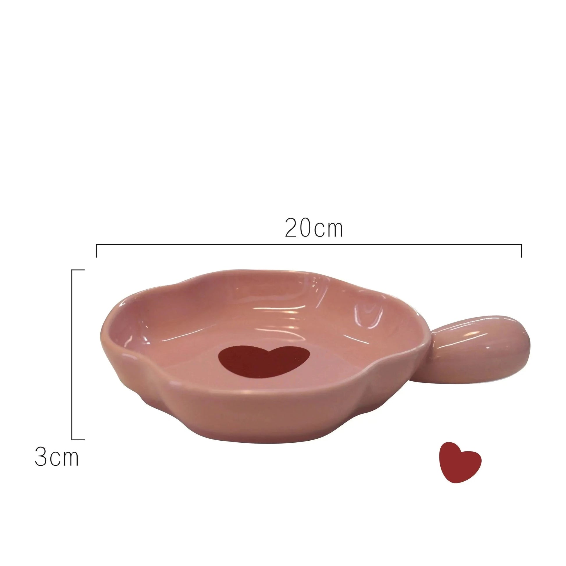 Pink Love Cutlery Set Rice Bowl Household Ceramic Double Ear Instant Noodle Soup Bowl Hand Paired Spoon Combination Noodle Bowl Good Vibrations