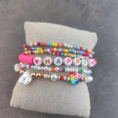 Bracelets Women Evil Eye Bracelet Summer Boho Tassel Chic Beads Pulseras Mujer Bohemian Jewelry Handmade Gift Good Vibrations