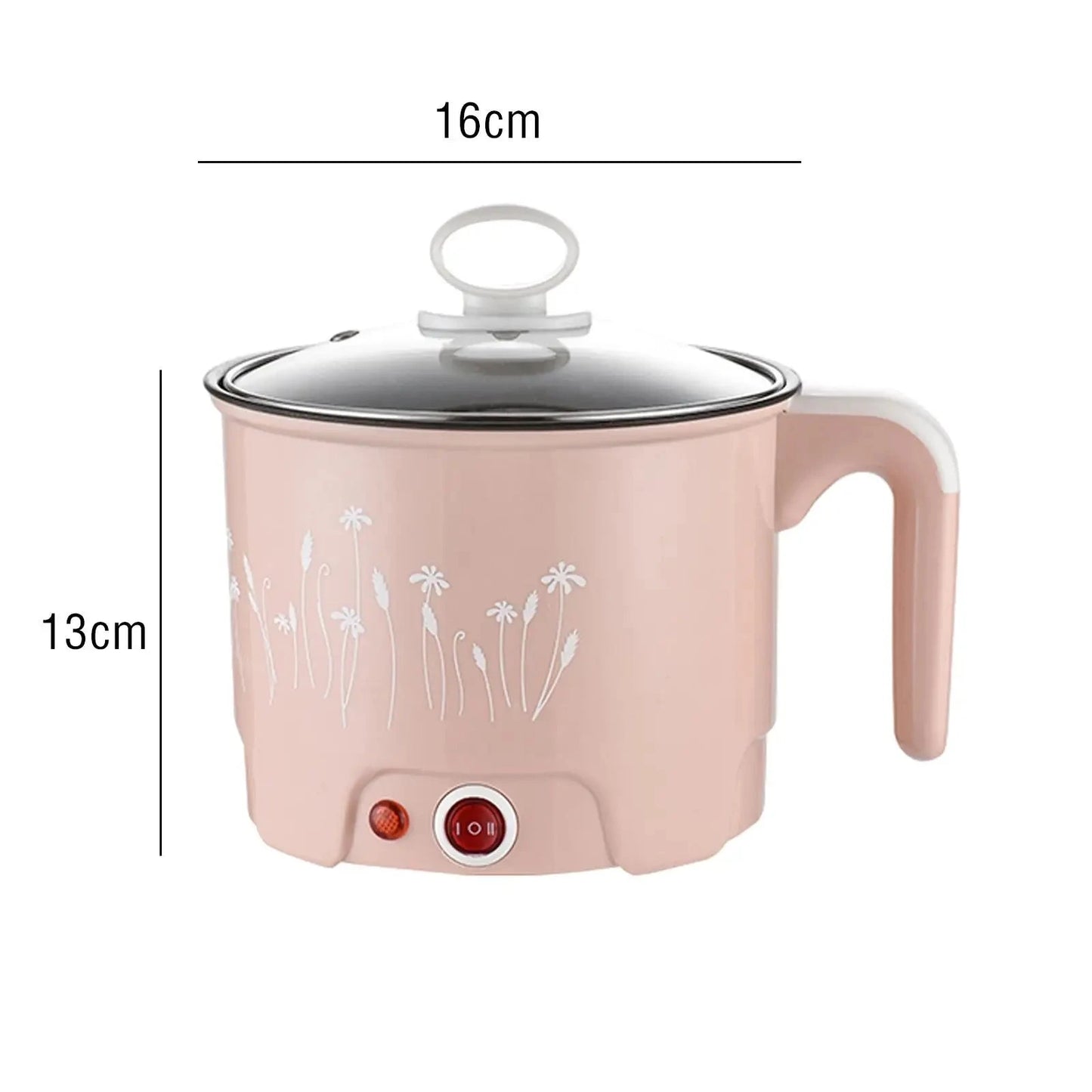 Electric Pots Household Portable Multipurpose Mini Ramen Cooker Noodles Cooker Mini Pot for Shabu Shabu Dumpling Fry Ramen Eggs Good Vibrations