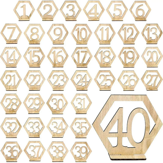 1set Wedding Party Table Number Plate, Wooden Message Clip, Suitable for Birthday Parties, Wedding Parties, Desktop Decoration. Good Vibrations