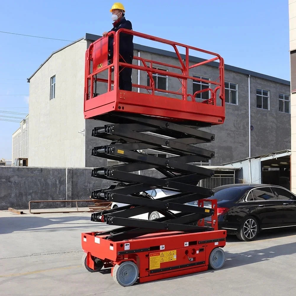 Electric Scissor Lift  Aerial Platform 6m 8m 10m 12m Skylift Mobile Lifter Scaffolding Hydraulic Scissor Lifts Trolley 30 Ft Good Vibrations