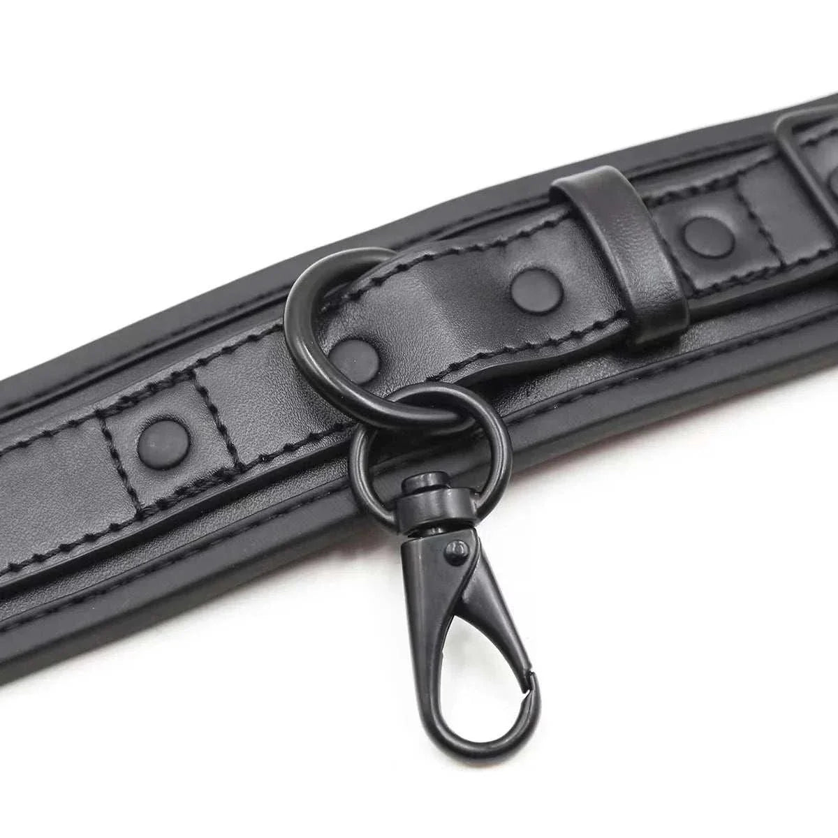 SM leather handcuffs and footcuffs alternative for bondage, BDSM set for couples.