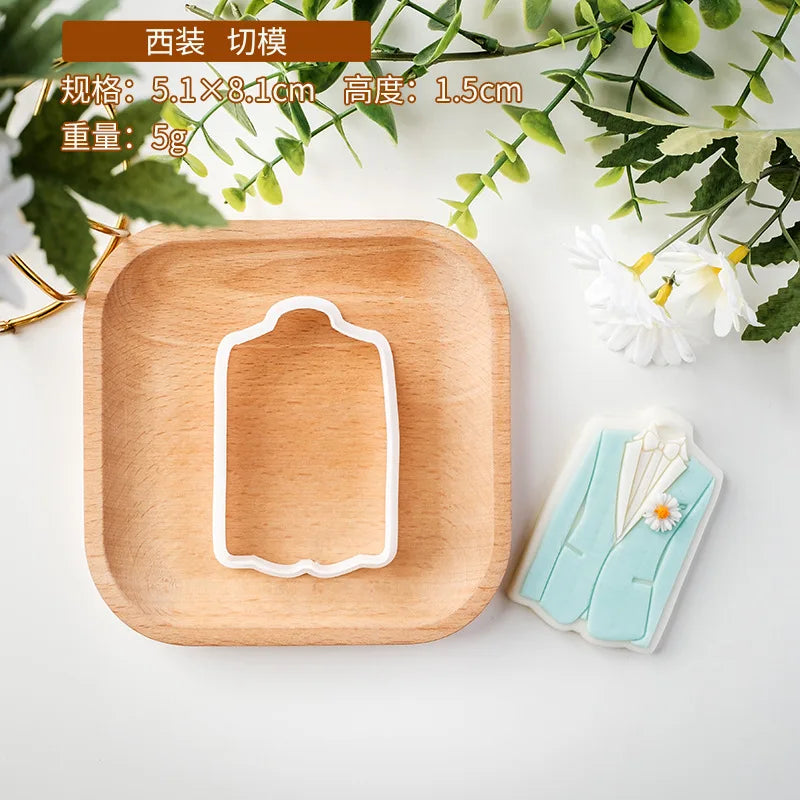 Western Style Wedding Sugar Cookies Mold Valentine's Day Engagement Dessert Table Decoration Cake Molds DIY Baking Cookie Tools - Good Vibrations