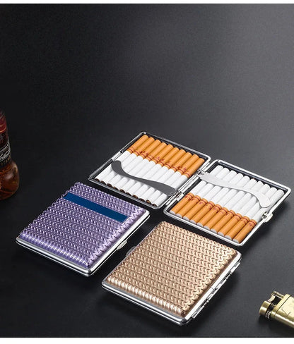 Fashion Cigarette Case 20pcs Metal Cigarette Holder Coarse Pack Anti-pressure Moisture-proof Portable Cigarette Case Good Vibrations Adult Super Store