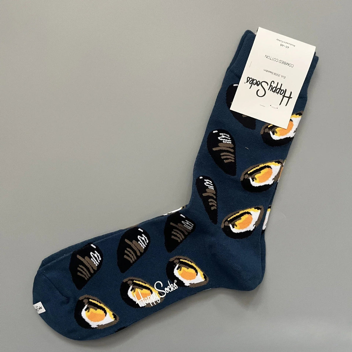 Cotton Happy Socks Men's Classic Crew Sock Shoe Size 10 - 13 Soft Good Vibrations